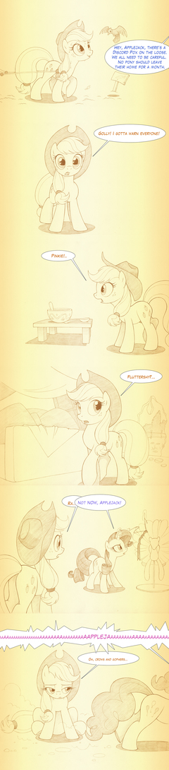 Ponies react to separation: Applejack