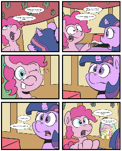 A comic where Pinkie takes her parties too far.