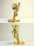 Soaring Dash - Gold-Plated Steel 3D Print