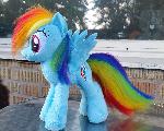 Rainbow Dash comission pony plush