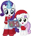 Hearth's Warming Rarity and Sweetie Belle