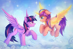 Twilight Sparkle and Sunny Strascout