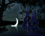 Luna In Crescent Moon By Empress Twilight