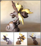 Derpy Hooves Figurine in Walnut and Yellowheart