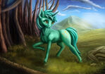 Lyra walking In the hills