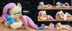 Fluttershy plush with baby foal