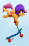 Scooting Scootaloo with a Scooter (ATG Day 2)