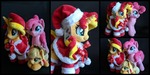 Sunset Shimmer, Pinkie Pie and AJ plushies