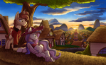 Ponyville Overlook - Commission