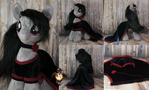 Octavia in black dress