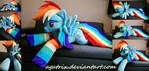 Life size (laying down) Rainbow Dash plush