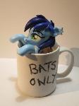 Batpony OC in a Mug of Coffee Commission