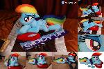 Lifesize pony plush: Rainbow Dash 3ft / 92cm long