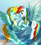 Commission: Rainbow vs Lightning