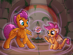 Sphere of swap: Smolder and Scootaloo