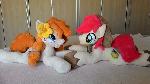 mlp plushies-Bright Mac and Pear Butter- for sale!