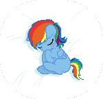 Baby Rainbow Dash -sleeping-