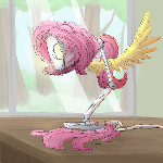 fluttershy except that she's a lamp not a pony lol