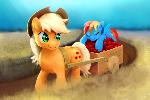 Applejack's cargo is loaded with sweet things