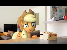 Don't Touch! Applejack vs Useless Box (MLP in real life)
