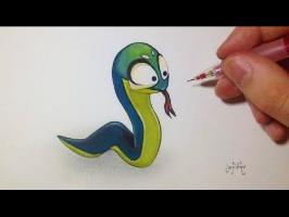 Comment dessiner un Serpent Kawaii [Tutoriel] Dofus