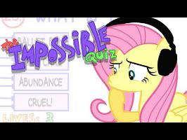 Fluttershy plays The Impossible Quiz | I NEVER ate cardboard?!