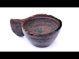 Primitive Stone Cup Carved From Solid Granite - Take A Drink From 400 Million Years Ago