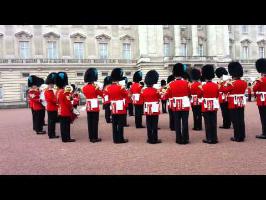 Game of Thrones theme song played by the Queen's guards