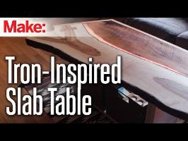 Tron-Inspired LED Slab Table