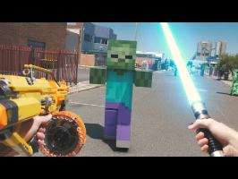 Minecraft In Real Life with Mods | Nerf, Mario, LEGO & More